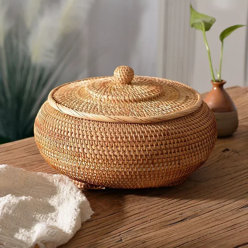 Food Storage Plastic Boxes - New Handwoven Rattan Storage Box with