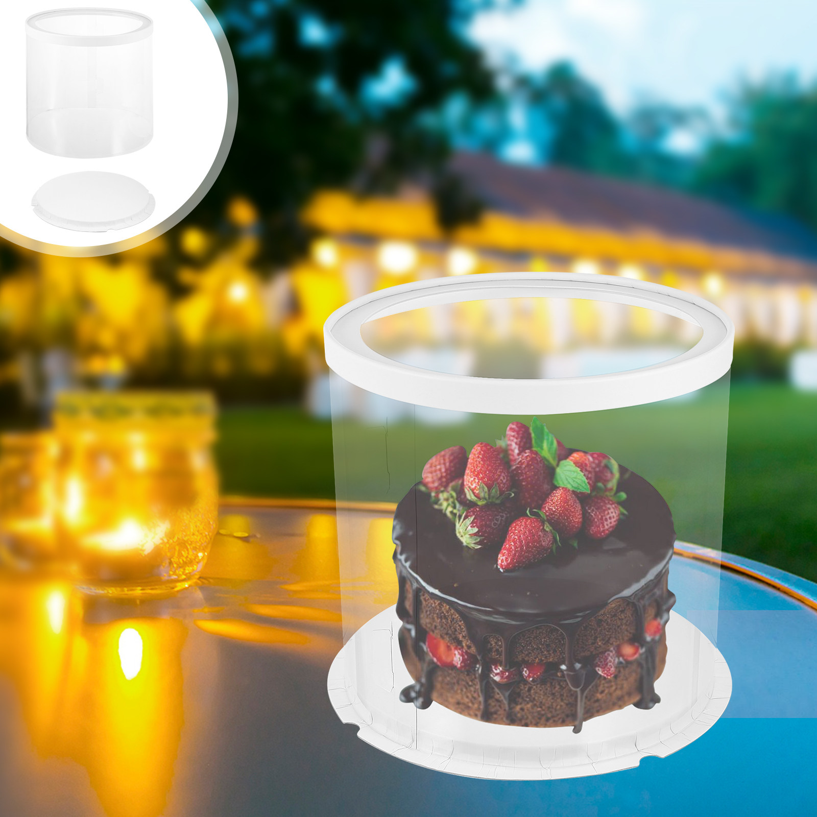 Food Storage Plastic Boxes - 1Pcs Cake Box Eco Friendly Transparent