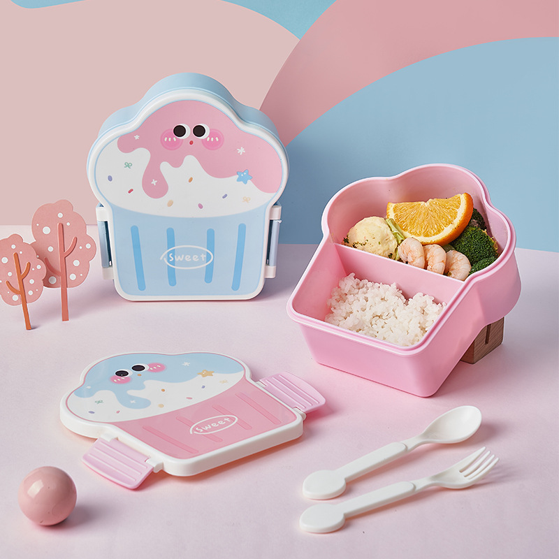 Food Storage With Compartments - Cute Bento Lunch Box School Heater