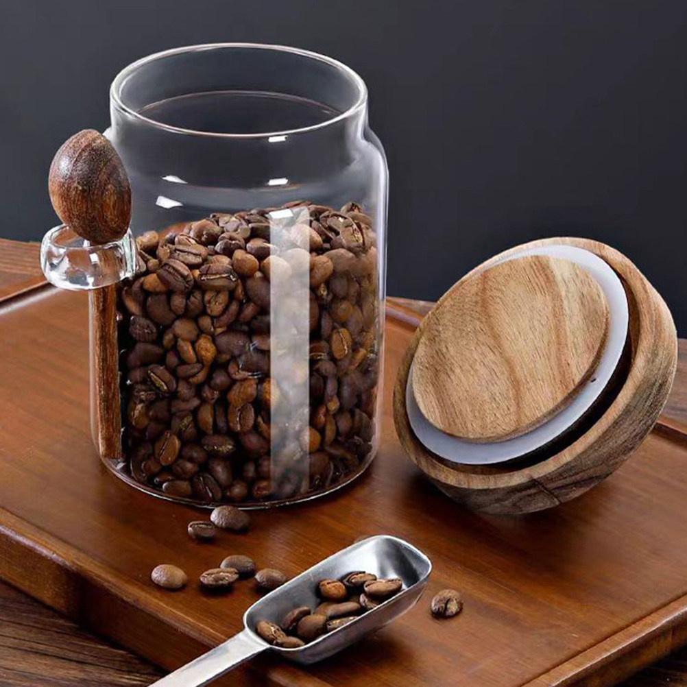 Food Storage Lid - Transparent Glass Food Storage Canister with