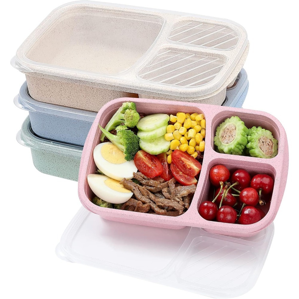 Food Storage With Compartments - 1 Bento Box Lunch Box for
