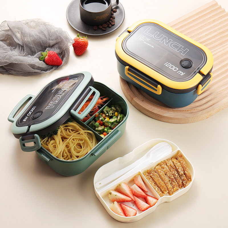 Food Storage With Compartments - Hộp Ăn Trưa hai lớp duy