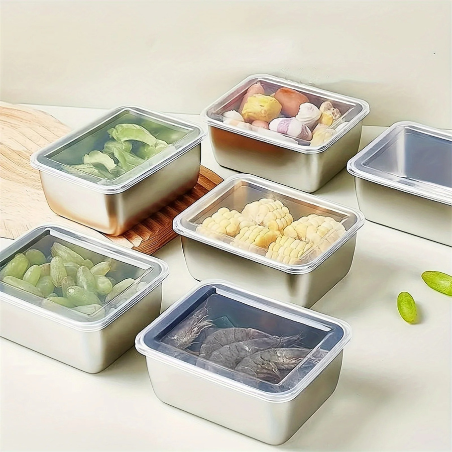 Food Storage Equipment - 1/3/5pcs Stainless Steel Food Storage Box