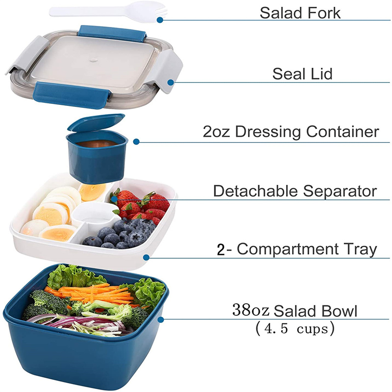 Di Động Salad Ăn Trưa Đựng Sal - đánh giá và giá Food Storage With Compartments