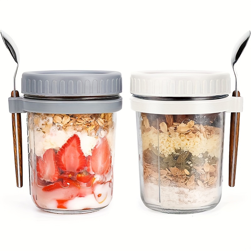 1pc/2pcs Glass Oatmeal Cup, Ov - đánh giá và giá Food Storage Glass Set