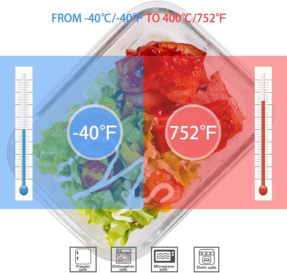 18 Piece Glass Food Storage Co - đánh giá và giá Food Storage Glass Set