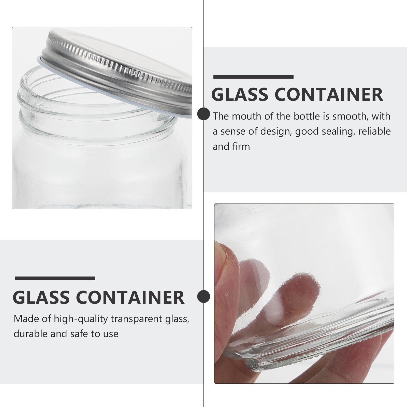 6Pcs Mason Glass Jar Set Thick - đánh giá và giá Food Storage Glass Set