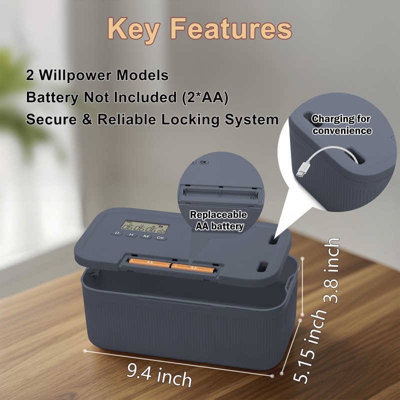 Lock Box with Timer Phone Lock - đánh giá và giá Food Storage Locker
