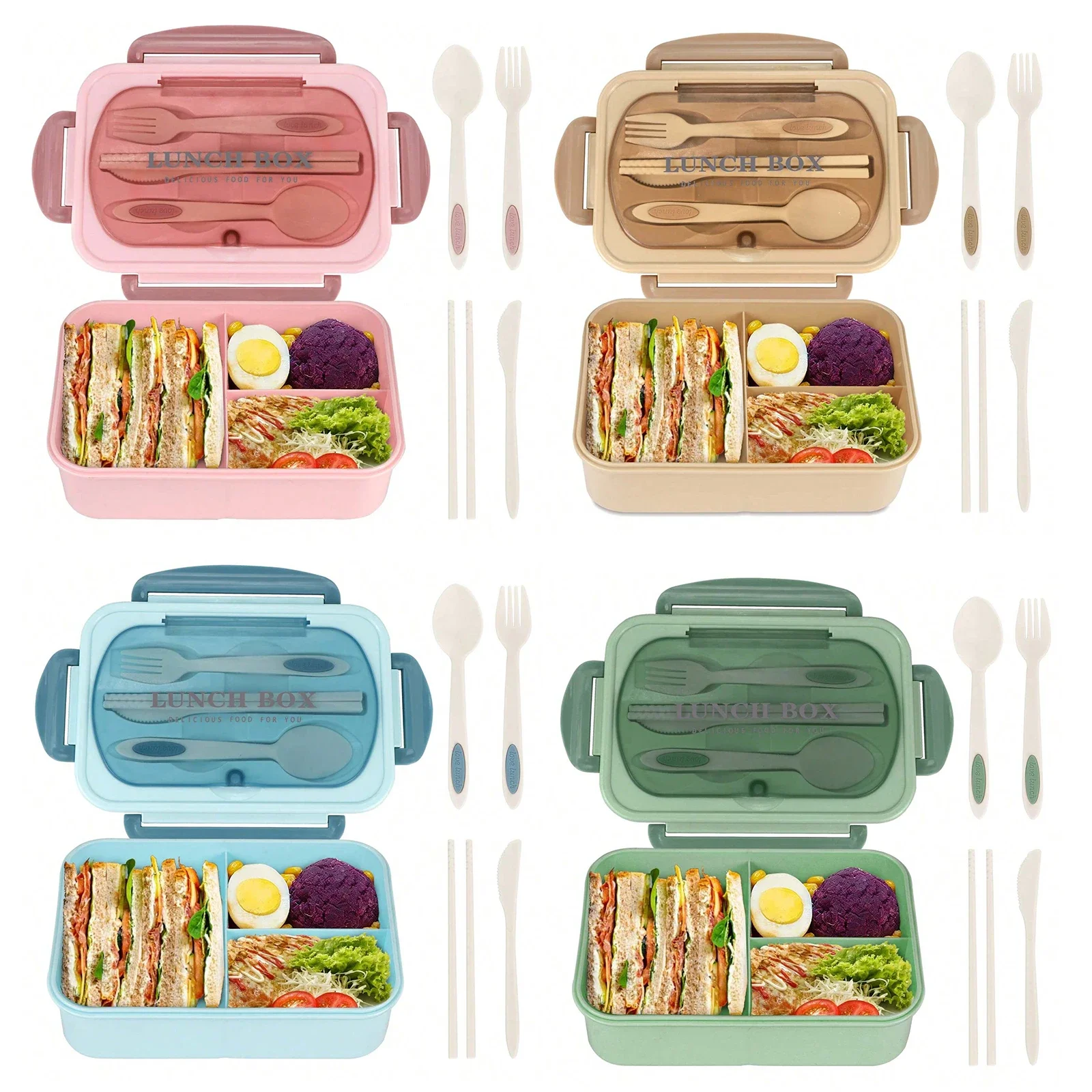 Adult Bento Box with 3 Compart - đánh giá và giá Food Storage With Compartments