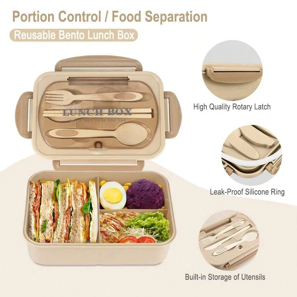 Adult Bento Box with 3 Compart - đánh giá và giá Food Storage With Compartments