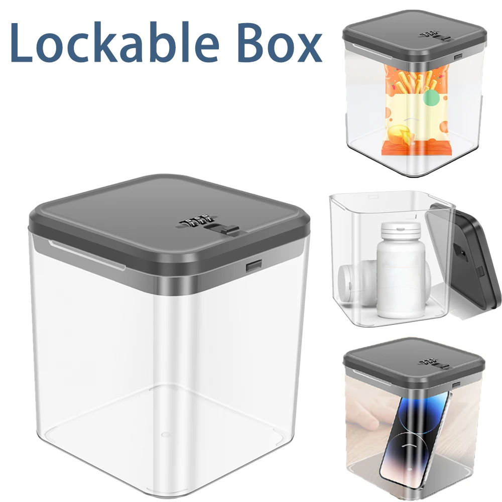 Transparent Lock Box with Pass - đánh giá và giá Food Storage Locker