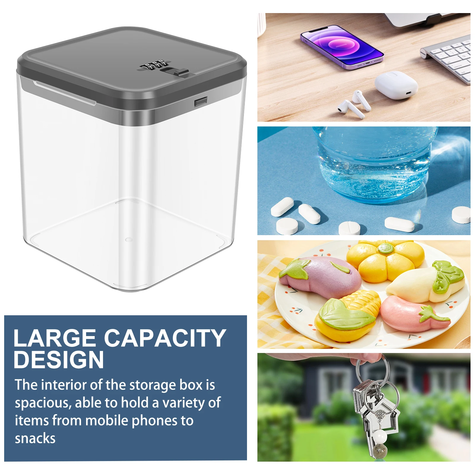 Transparent Lock Box with Pass - đánh giá và giá Food Storage Locker
