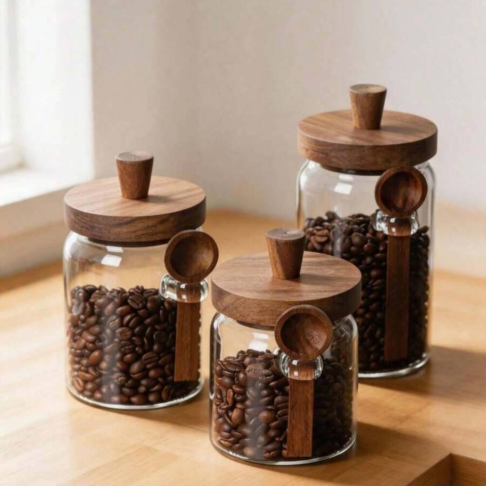 3Pcs Set Clear Glass Jars with - đánh giá và giá Food Storage Glass Set