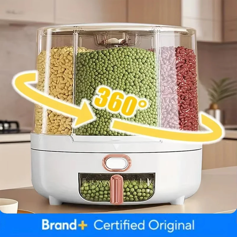 6-Compartment 360° Rotating Ai - đánh giá và giá Food Storage With Compartments
