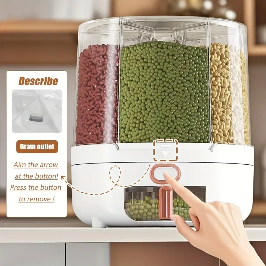 6-Compartment 360° Rotating Ai - đánh giá và giá Food Storage With Compartments