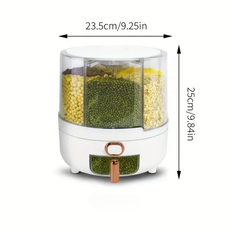6-Compartment 360° Rotating Ai - đánh giá và giá Food Storage With Compartments