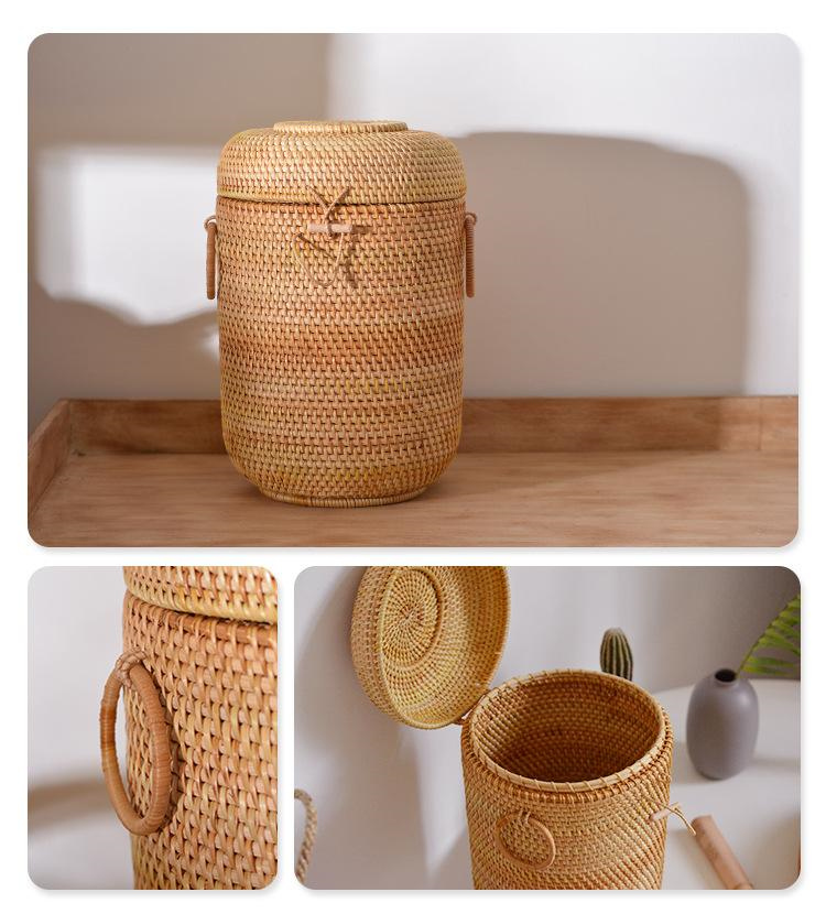 Handwoven Rattan Tea Storage B - đánh giá và giá Food Storage Quart