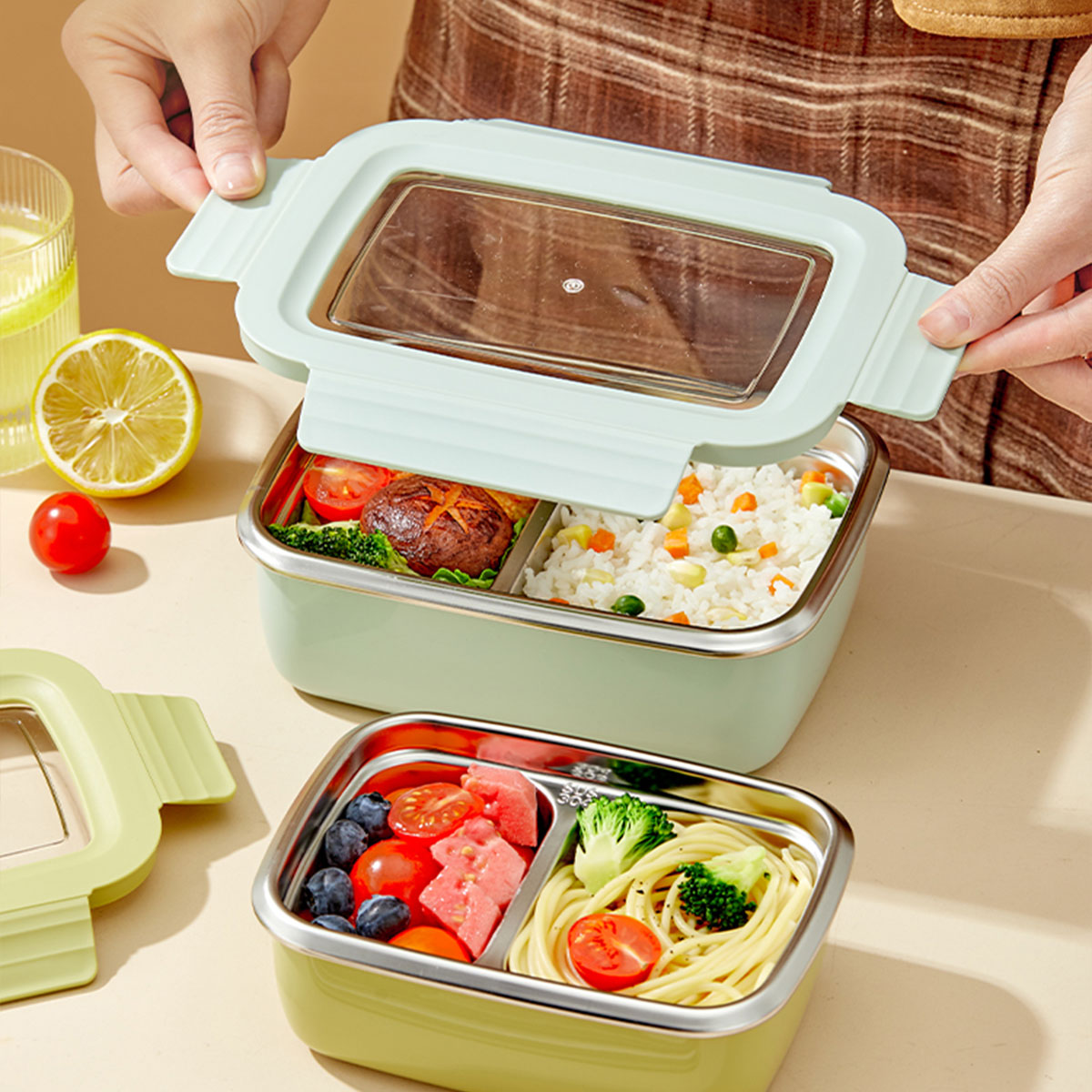 Microwave 304 Stainless Steel  - đánh giá và giá Food Storage With Compartments