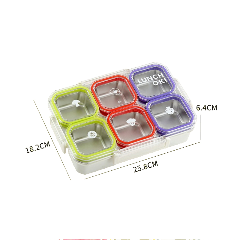 6 Compartment Stainless Steel  - đánh giá và giá Food Storage With Compartments