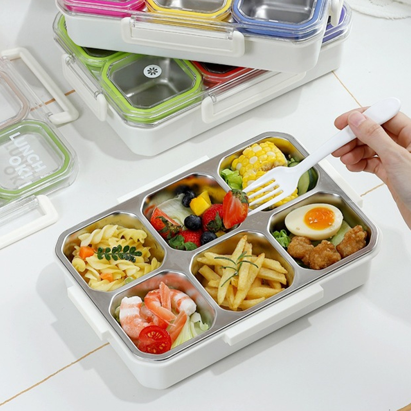 6 Compartment Stainless Steel  - đánh giá và giá Food Storage With Compartments