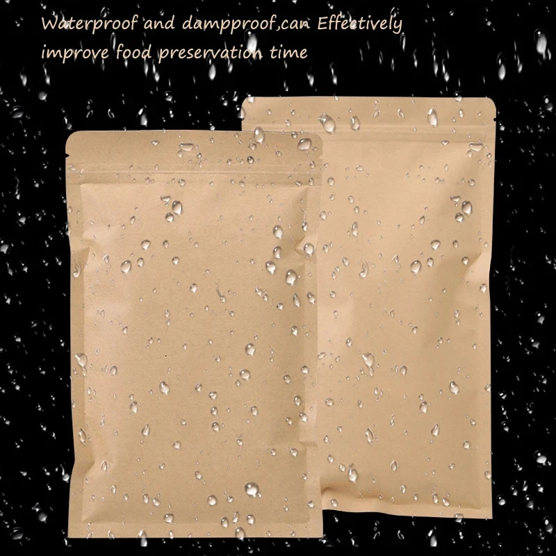 100PCS Brown Kraft Paper Zippe - đánh giá và giá Food Storage Usa