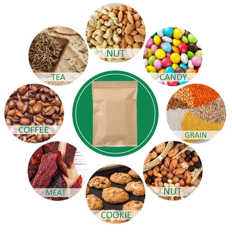 100PCS Brown Kraft Paper Zippe - đánh giá và giá Food Storage Usa