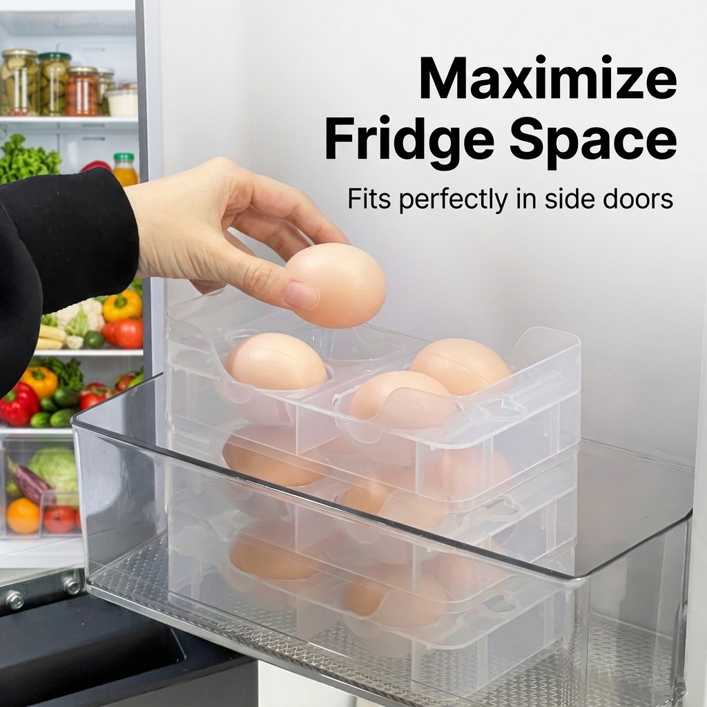Stackable Egg Holder Fridge Or - đánh giá và giá Food Storage Quart
