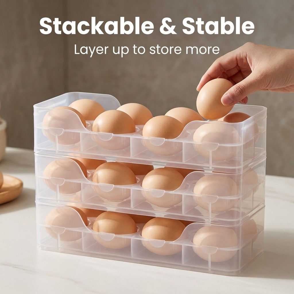 Stackable Egg Holder Fridge Or - đánh giá và giá Food Storage Quart
