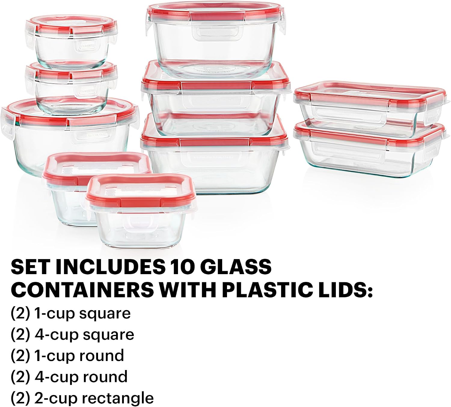 Freshlock (10-Pack) Mixed Size - đánh giá và giá Food Storage Glass Set