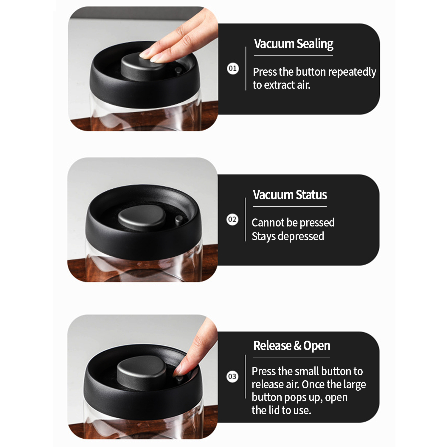OANKR Vacuum Coffee Canister 5 - đánh giá và giá Food Storage Machine