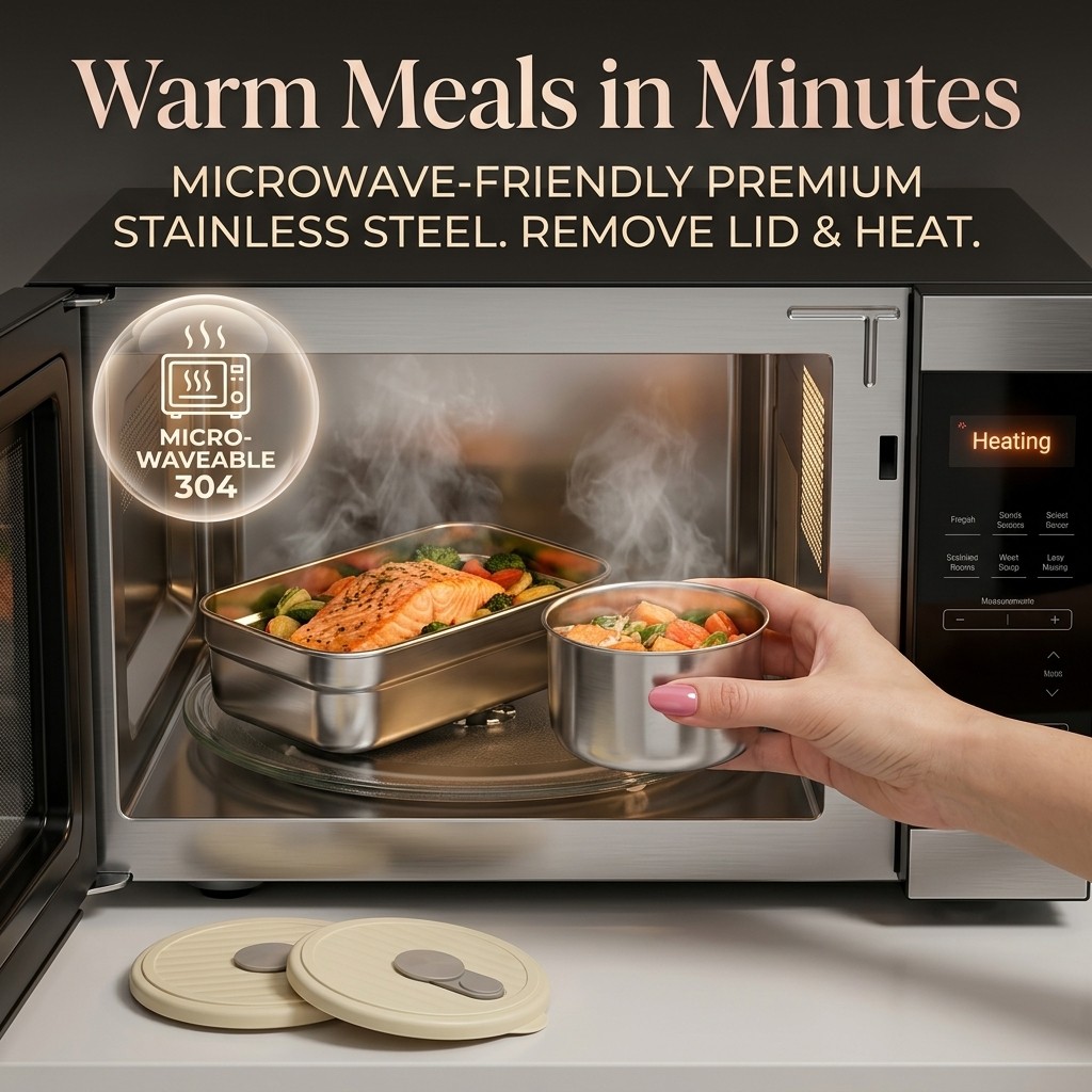Microwave Safe 304 Stainless S - đánh giá và giá Food Storage With Compartments