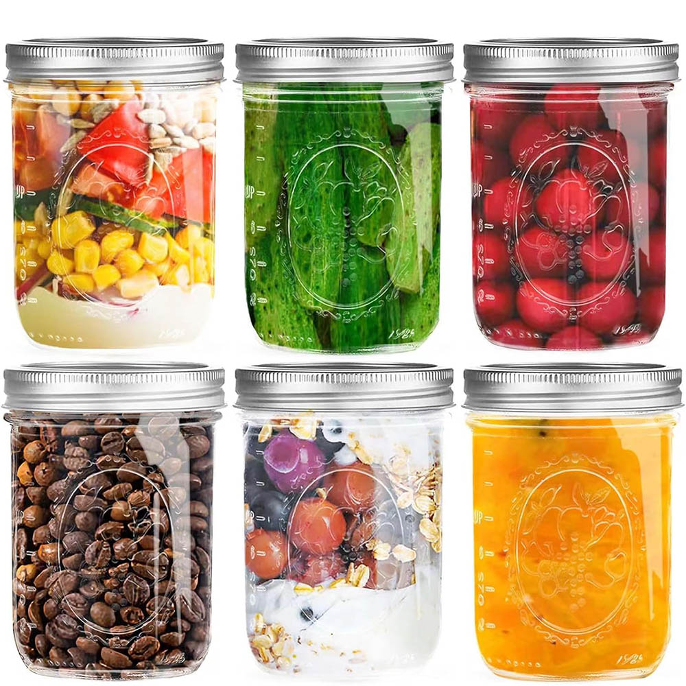 16oz Wide Mouth Mason Jars wit - đánh giá và giá Food Storage Lid