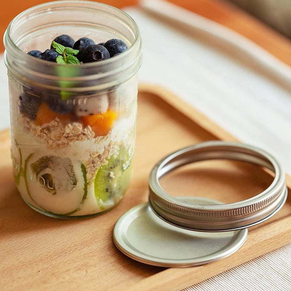 16oz Wide Mouth Mason Jars wit - đánh giá và giá Food Storage Lid