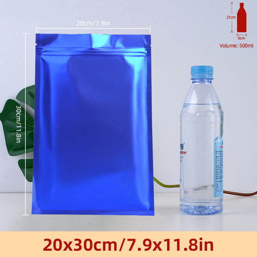100pcs Matte Blue Foil Zipper  - đánh giá và giá Food Storage Usa
