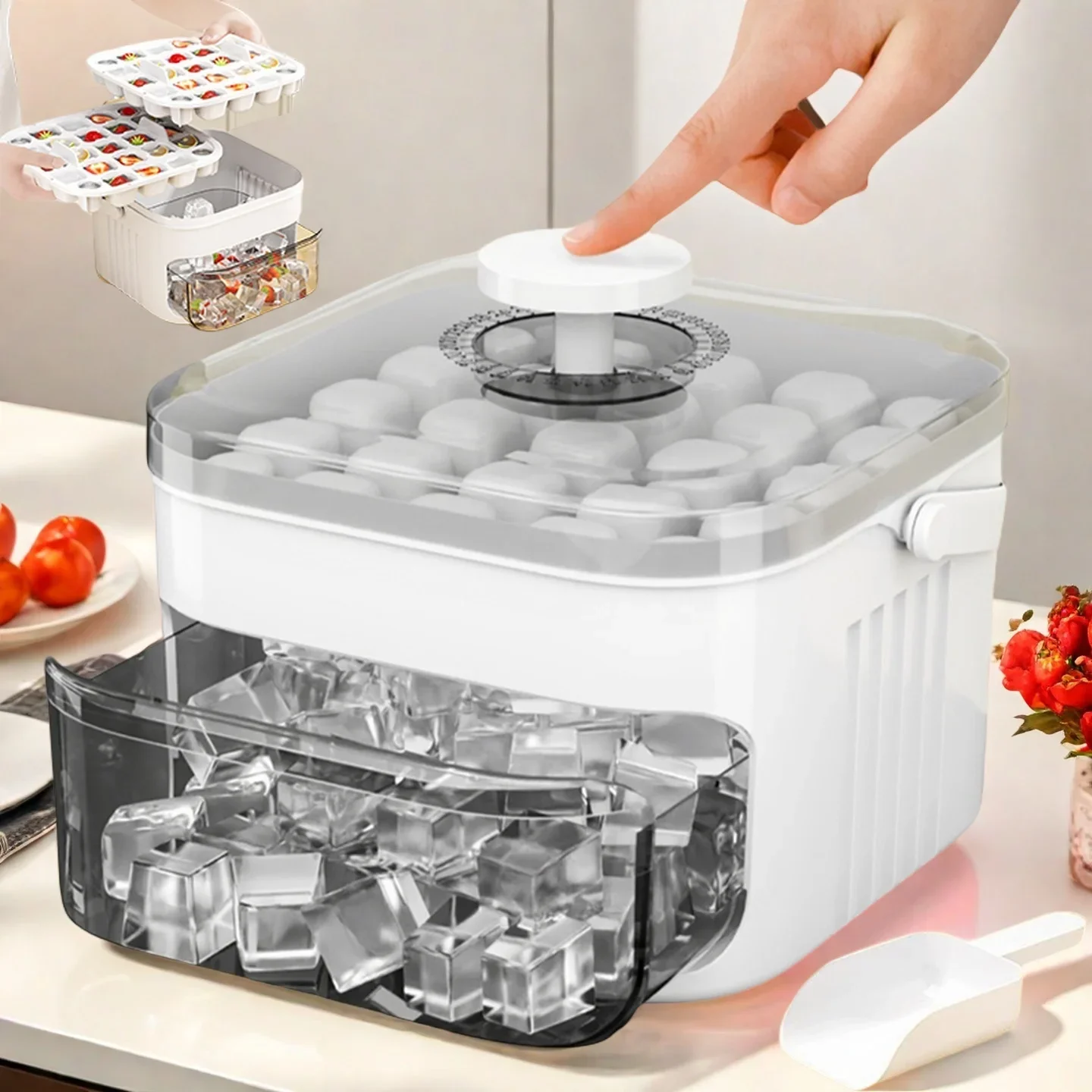 Cube Ice Maker with Easy Press - đánh giá và giá Food Storage Equipment