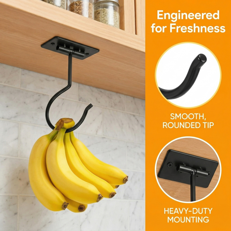 Black Metal Self-Adhesive Bana - đánh giá và giá Food Storage Kitchen
