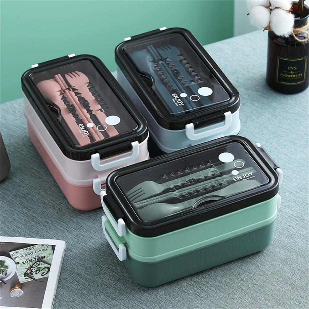 1pack Lunch Box Double-layer P - đánh giá và giá Food Storage With Compartments
