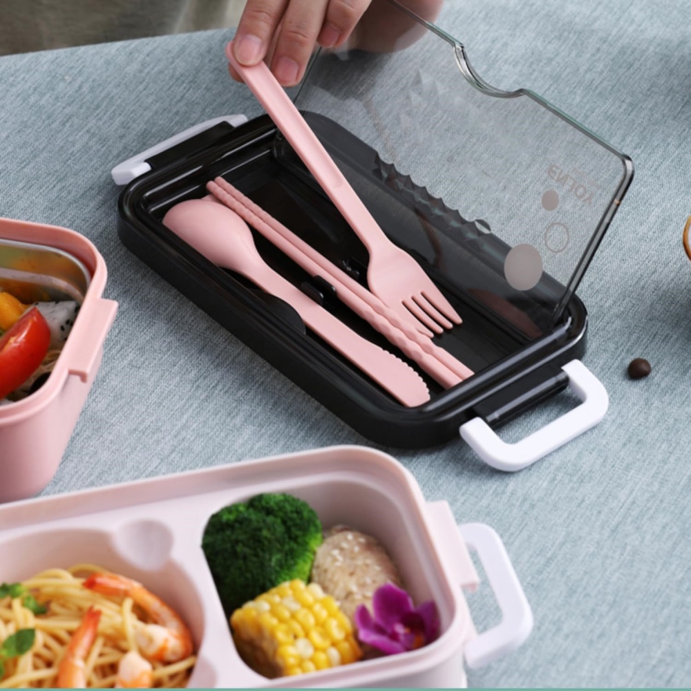 1pack Lunch Box Double-layer P - đánh giá và giá Food Storage With Compartments