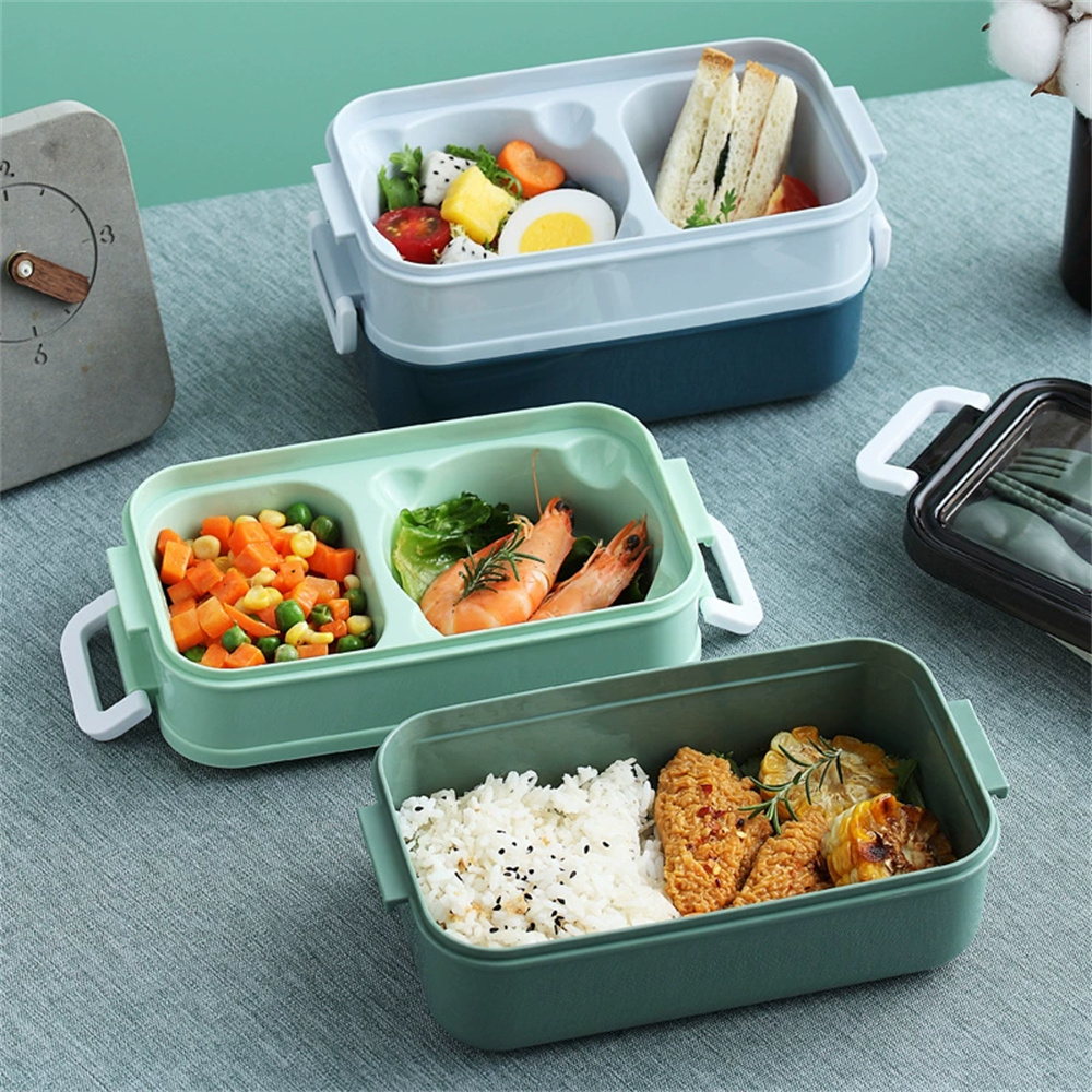 1pack Lunch Box Double-layer P - đánh giá và giá Food Storage With Compartments